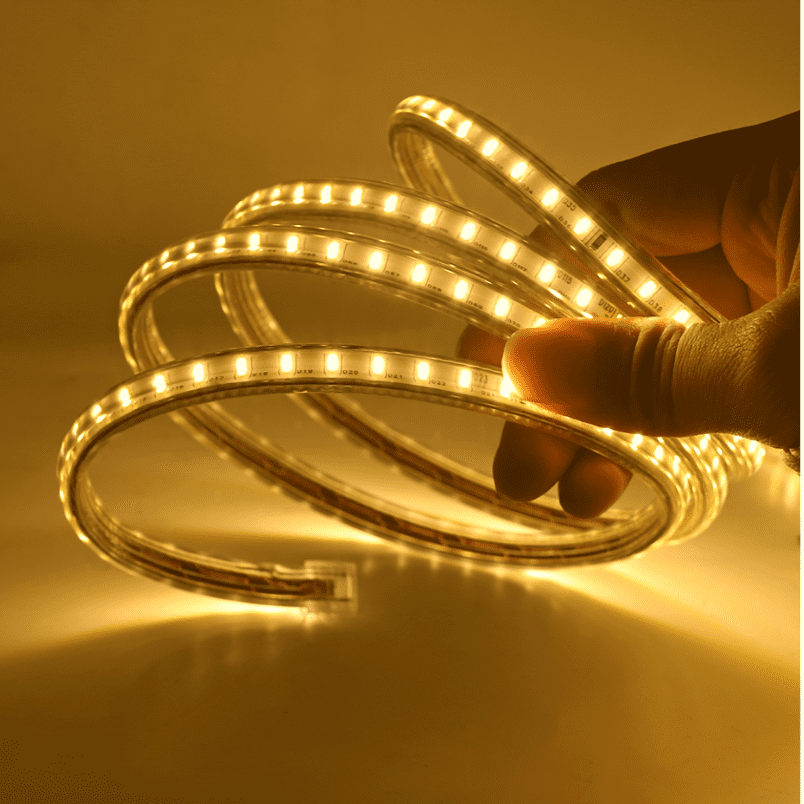 Cinta Led 220v Dorado 2835 Interior Exterior Corte Cada 1 Metro - Imagen 2