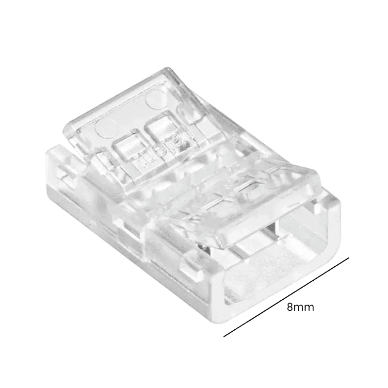 Accesorio Conector Cinta 8mm Para 12v Y 24v En Serie De Placa Paquete De 100 Und - Imagen 2