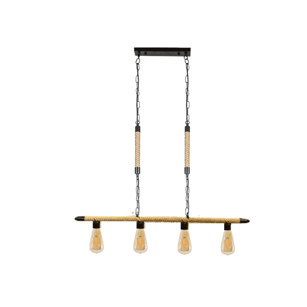 Lampara De Techo Porta Ampolleta E27 X4 Modelo Yute Vasumati