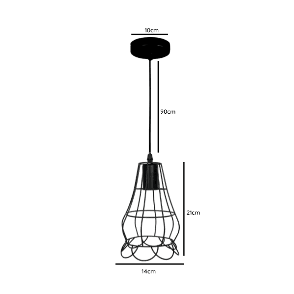Lampara De Techo Porta Ampolleta E27 Modelo Sirius Flor - Imagen 2