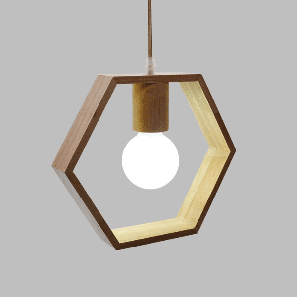 Lampara De Techo Porta Ampolleta E27 Modelo Hexa Und - Imagen 6