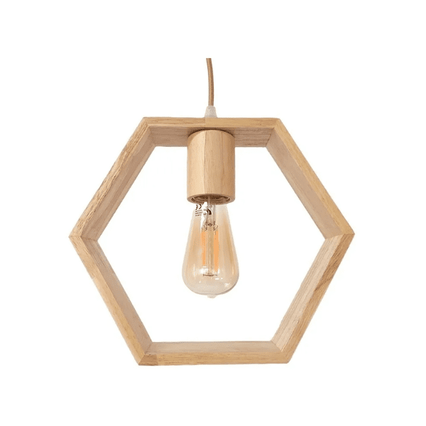 Lampara De Techo Porta Ampolleta E27 Modelo Hexa Und - Imagen 5