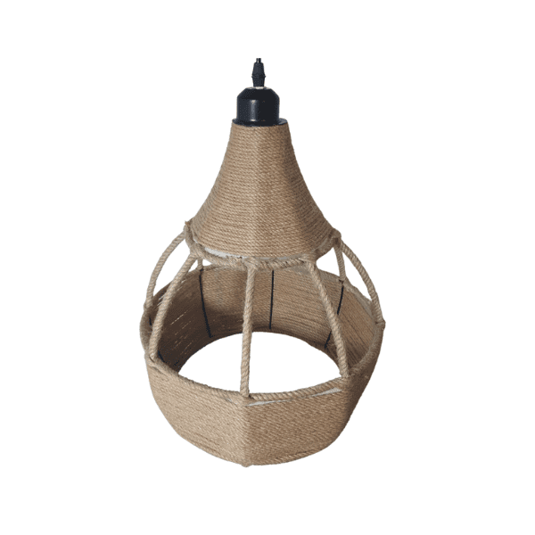Lampara De Techo Porta Ampolleta E27 Modelo Yute Gota Und - Imagen 3