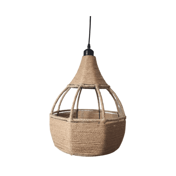Lampara De Techo Porta Ampolleta E27 Modelo Yute Gota Und - Imagen 4