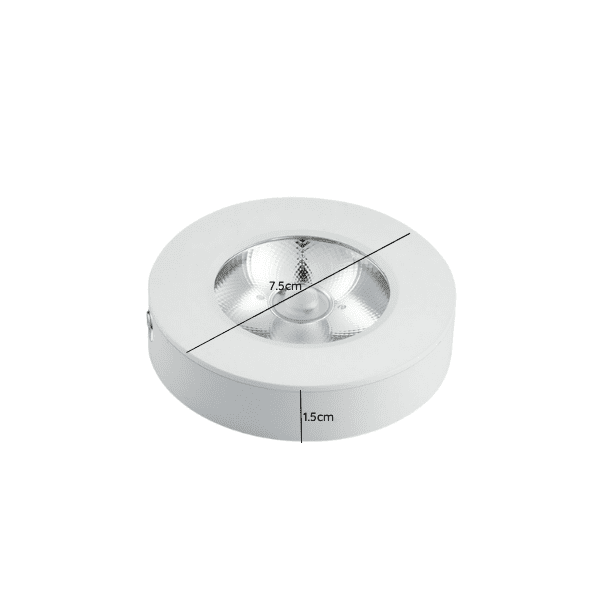 Panel Led Sobrepuesto Redondoondo Blanco 5w Frio 6000k Modelo Olaf - Imagen 2