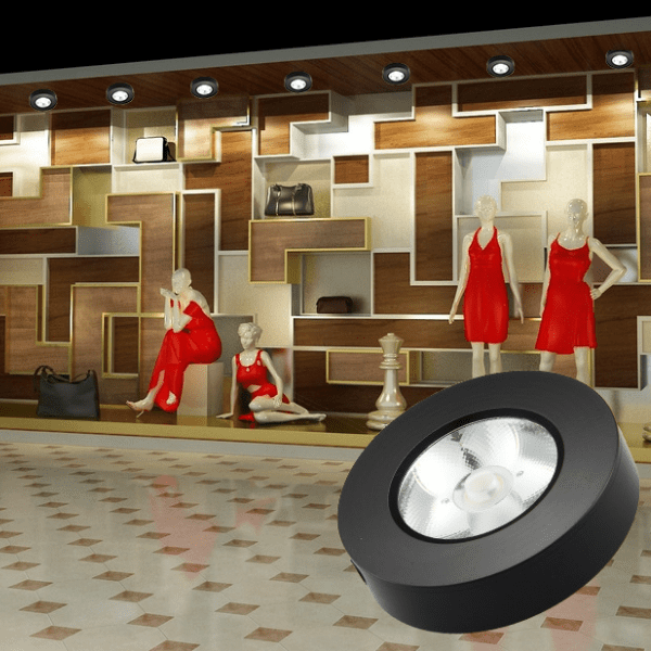 Panel Led Sobrepuesto Redondoondo Negro 5w Frio 6000k Modelo Olaf - Imagen 3