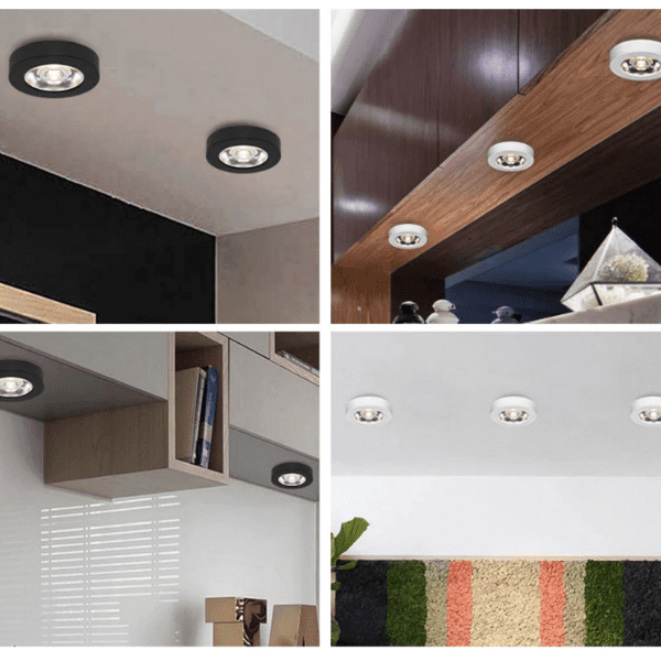 Panel Led Sobrepuesto Redondoondo Negro 5w Frio 6000k Modelo Olaf - Imagen 4