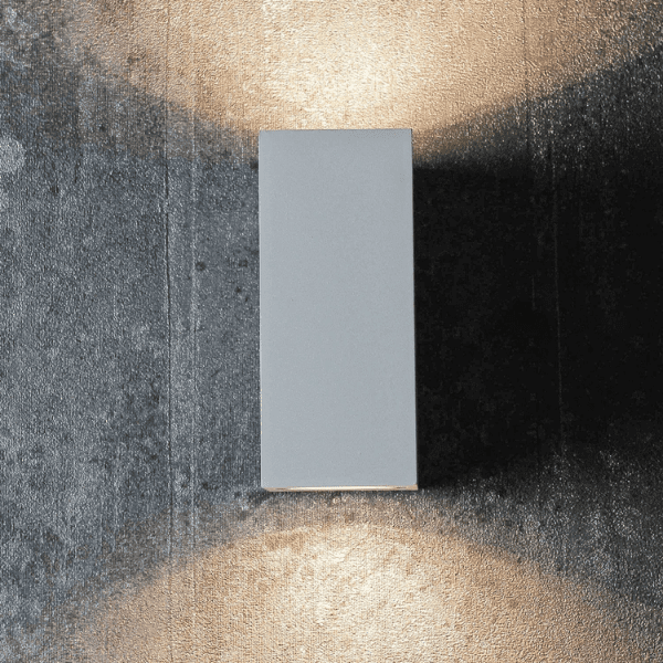 Aplique Led Exterior Gris Modelo Kapelle Cuadrado Ip54 Doble Porta Ampolleta Gu10 - Imagen 3