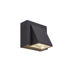 Aplique Led Simple Exterior Ip54 5w 3000k Negro Modelo Kapelle Und