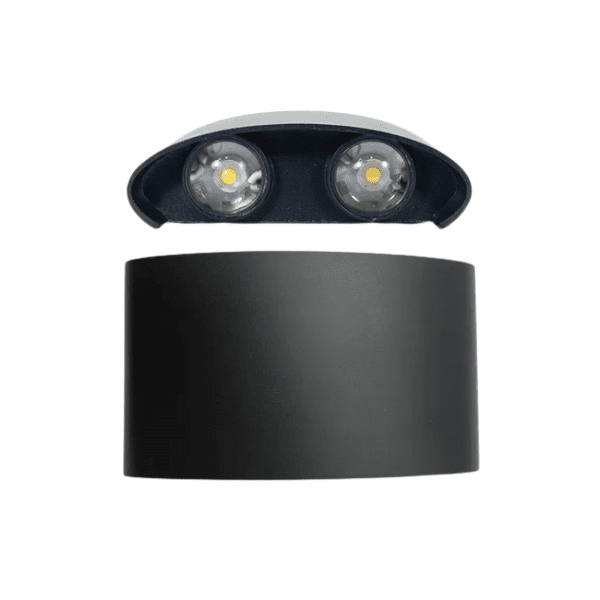 Aplique Doble Led Exterior Ip54 Negro 3x3w Calido 3000k Modelo Bellatrix - Imagen 3