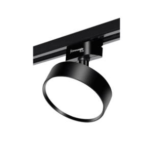 Porta Panel Led Redondoondo Negro 24w Neutro 4000k A Riel Modelo Qutu