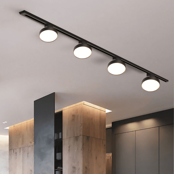 Porta Panel Led Redondoondo Negro 18w Neutro 4000k A Riel Modelo Qutu - Imagen 6