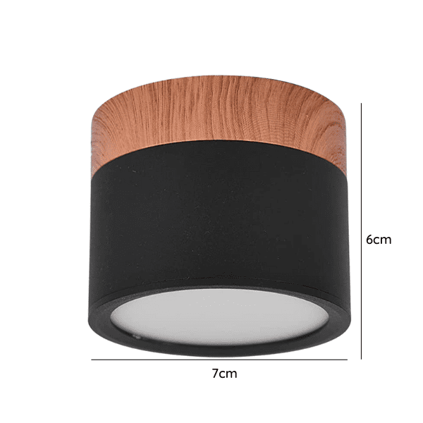 Panel Decorativo Sobrepuesto Negro Madera 6w 4000k - Imagen 2