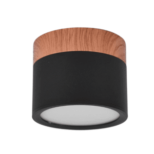 Panel Decorativo Sobrepuesto Negro Y Madera 6w Frio 6000k