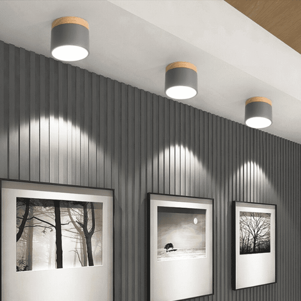 Panel Decorativo Sobrepuesto Gris Y Madera 6w Frio 6000k - Imagen 3