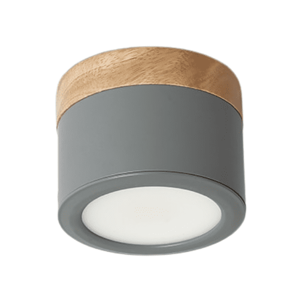 Panel Decorativo Sobrepuesto Gris Y Madera 6w Frio 6000k