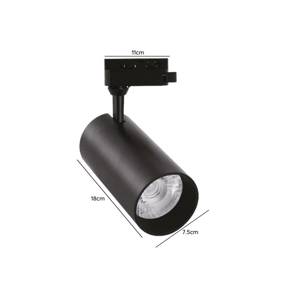Foco Proyector Negro Led Modelo Altair A Riel Monofasico 10w 4000k - Imagen 2