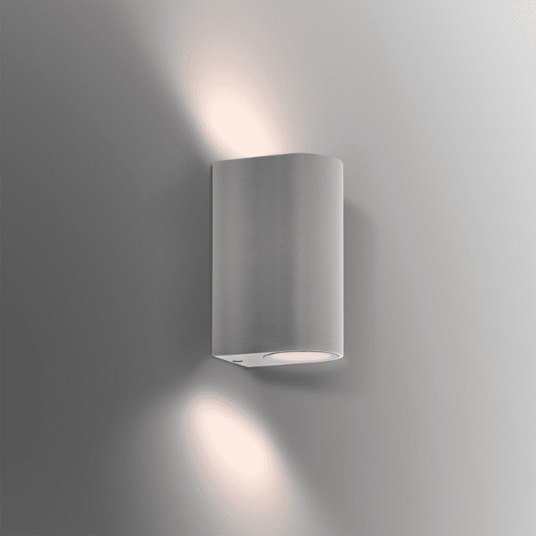 Aplique Led Exterior Gris Modelo Kapelle Redondoondo Ip54 Doble Porta Gu10 - Imagen 3