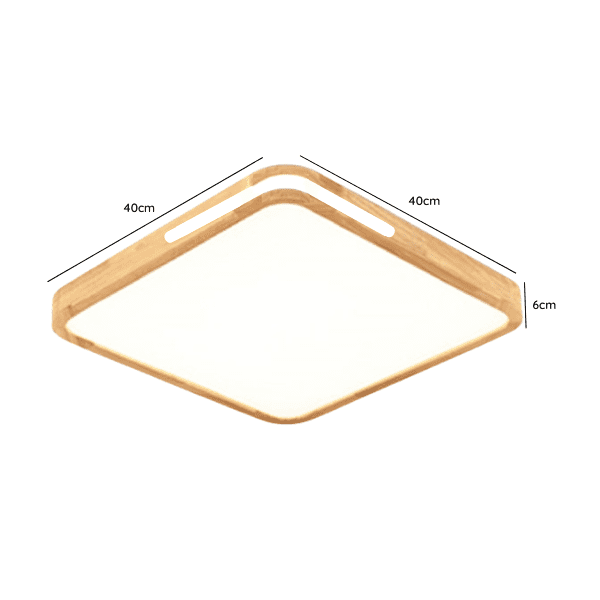 Lampara Cuadrada 48w 400mm Urvi Mdf Clara 3000-4000-6000k C/Control - Imagen 2