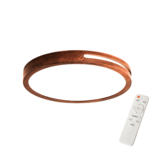Lampara Led Moderna Con Control Redondoondoondo Sobrepuesta 36+36w 400mm Oscura Uro 3000k-4000k-6000k Modelo Urvi