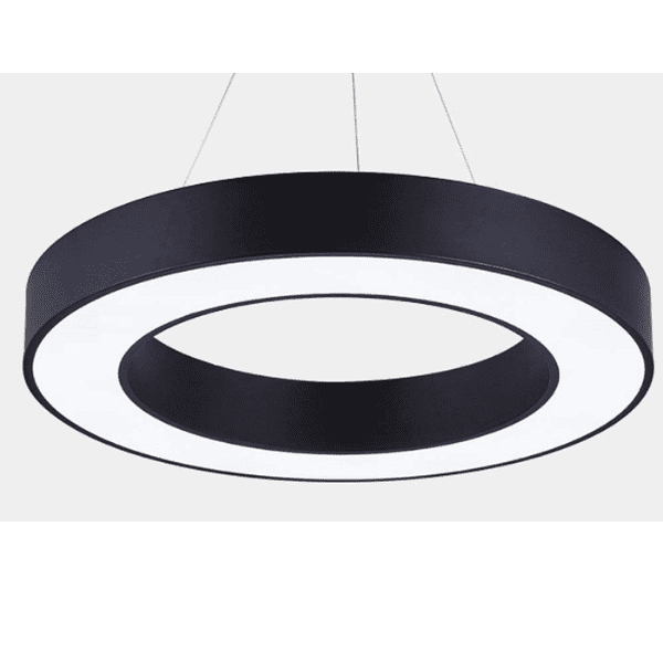 Lampara Led Moderna Colgante 36w 600mm Negra 6000k Modelo Redondoonda Abierta Svetla - Imagen 4