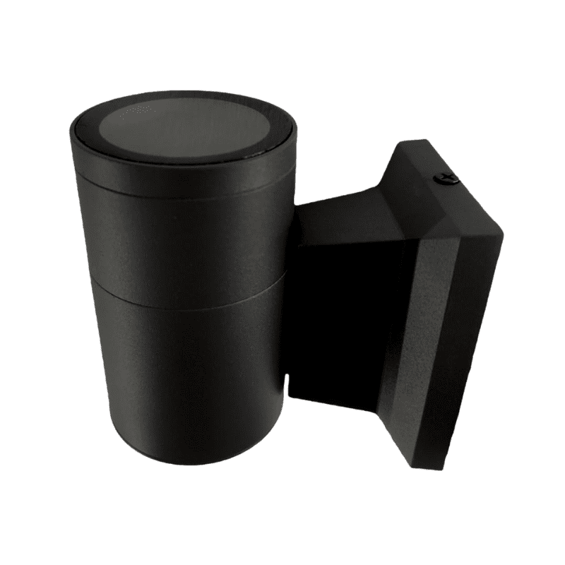 Aplique Led Exterior Negro Modelo Kapelle Cilindro Ip54 Simple Porta Gu10 - Imagen 2