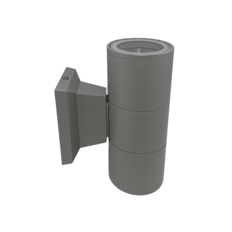 Aplique Led Exterior Gris Modelo Kapelle Cilindro Ip54 Doble Porta Gu10 - Imagen 2