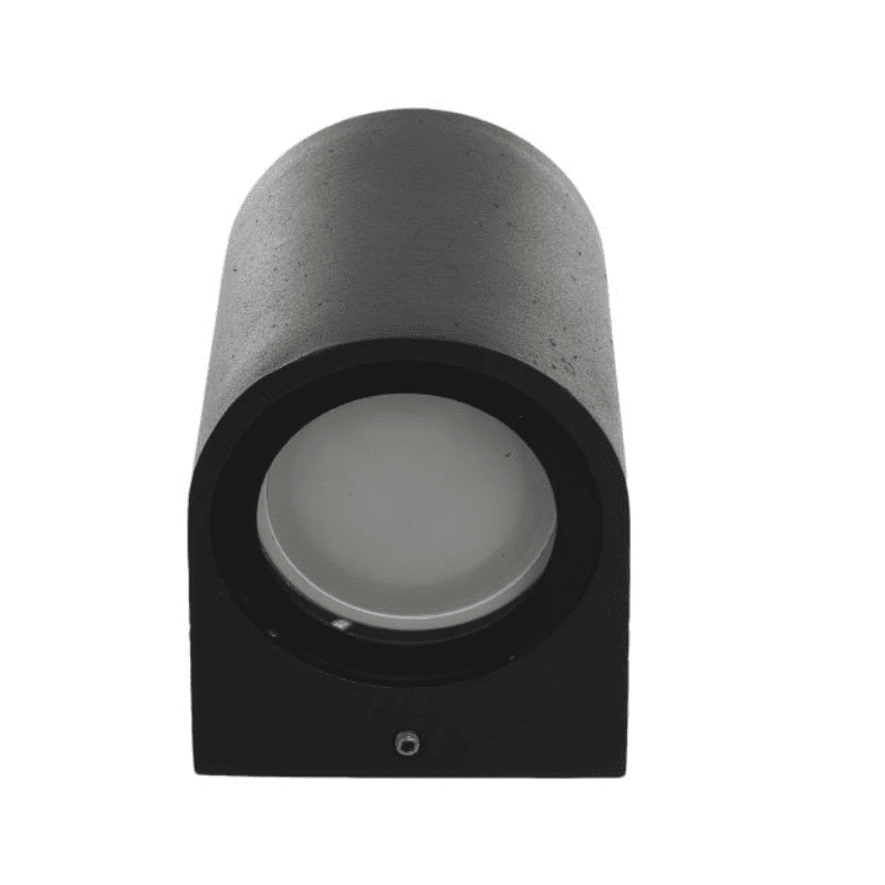 Aplique Led Exterior Negro Modelo Kapelle Redondoondo Ip54 Simple Porta Gu10 - Imagen 2