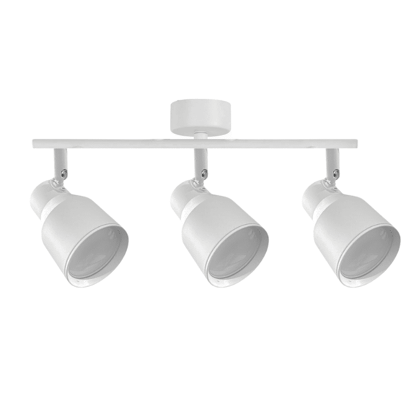 Foco Porta Gu10 Triple Blanco Sobrepuesto Led Modelo Híades