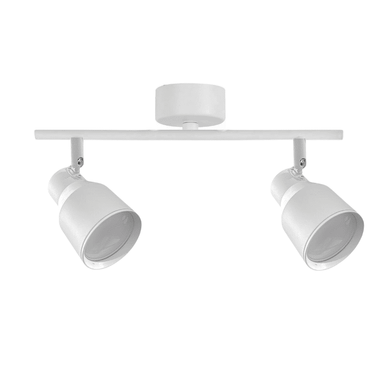 Foco Porta Gu10 Doble Blanco Sobrepuesto Led Modelo Híades