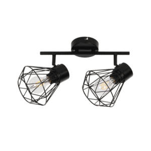 Aplique Negro Doble Porta E14 Led Modelo Zavijava