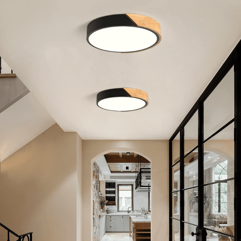 Lampara Led Moderna Con Control Redonda Sobrepuesta 36+36w 400mm Y Negro 3000k-4000k-6000k Modelo Diphda - Imagen 5
