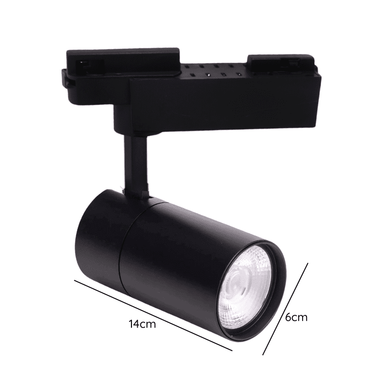 Foco Led A Riel Monofasico 20w 3000k Negro Modelo Altair-Zeroflicker A - Imagen 2