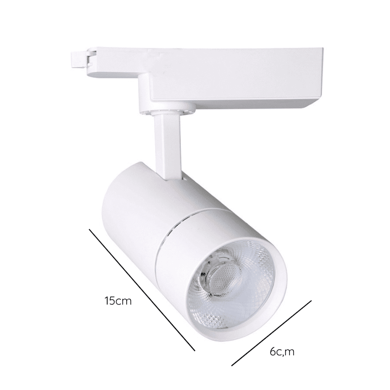 Foco Led A Riel Monofasico 30w 3000k Blanco Modelo Altair-Zeroflicker A - Imagen 2