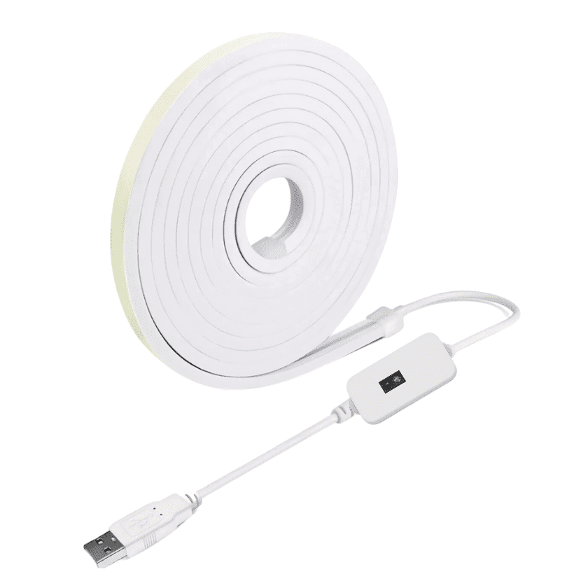 Cinta 5v Neon 2835 120led Ip54 10mm 9000k C/Adhesivo 3mt - Imagen 2