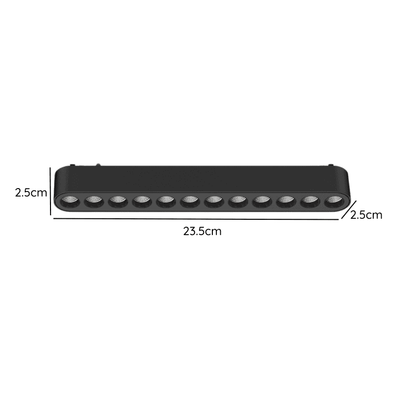 Foco Riel Magnetico 24° Cerrado Fijo 12w 48v 4000k Cygnus - Imagen 3