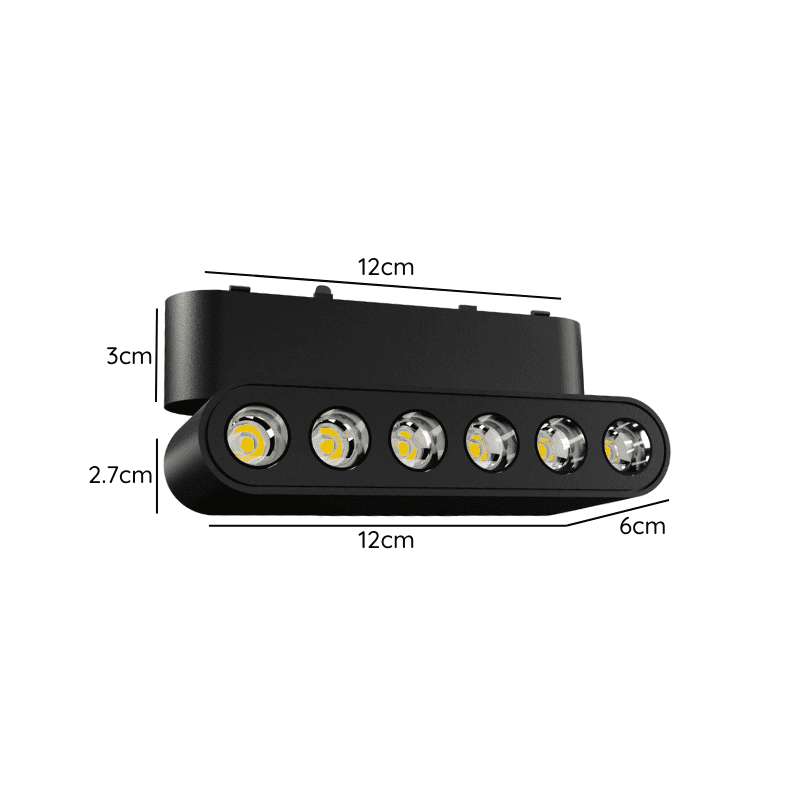 Foco Riel Magnetico 24° Cerrado Retractil 6w 48v 4000k Cygnus - Imagen 3