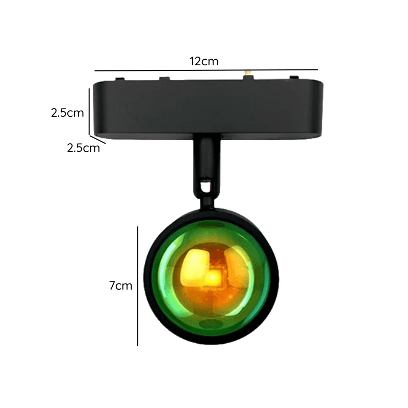Foco Riel Magnetico Lupa 10w 48v Rosa Amarillo Cygnus - Imagen 2