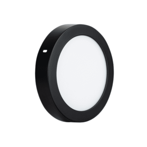 Panel Sobrepuesto Redondo Negro 18w Neutro 4000k