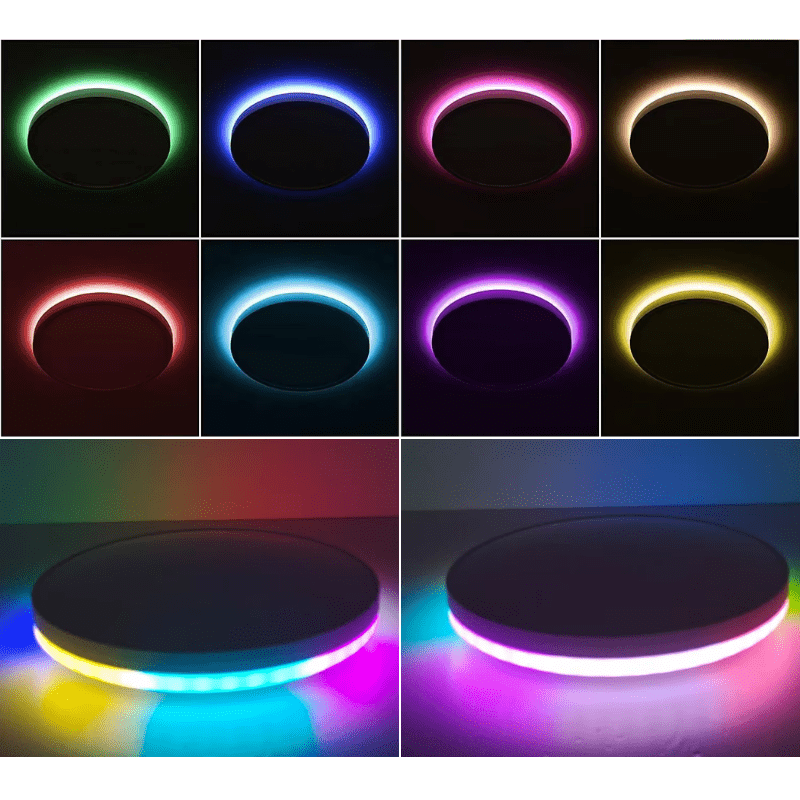 Panel Led Blanco Sob. Redondo. Slim 23w 300mm 3000-4000-6500k + Rgb - Imagen 2