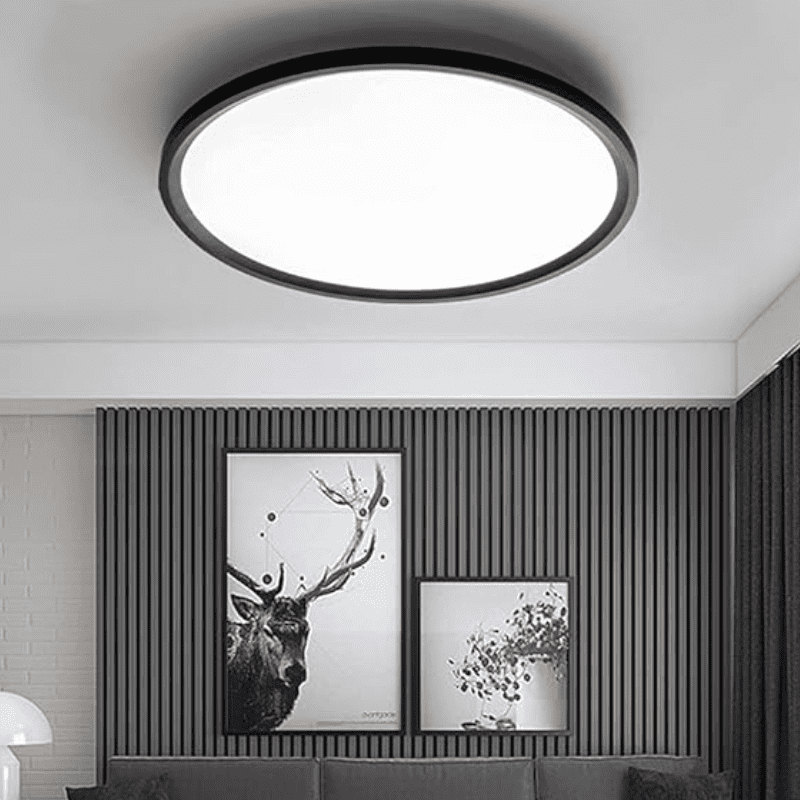 Panel Led Negro Sob. Redondo. Slim 36w+36w 400mm 3000-4000-6500k - Imagen 3
