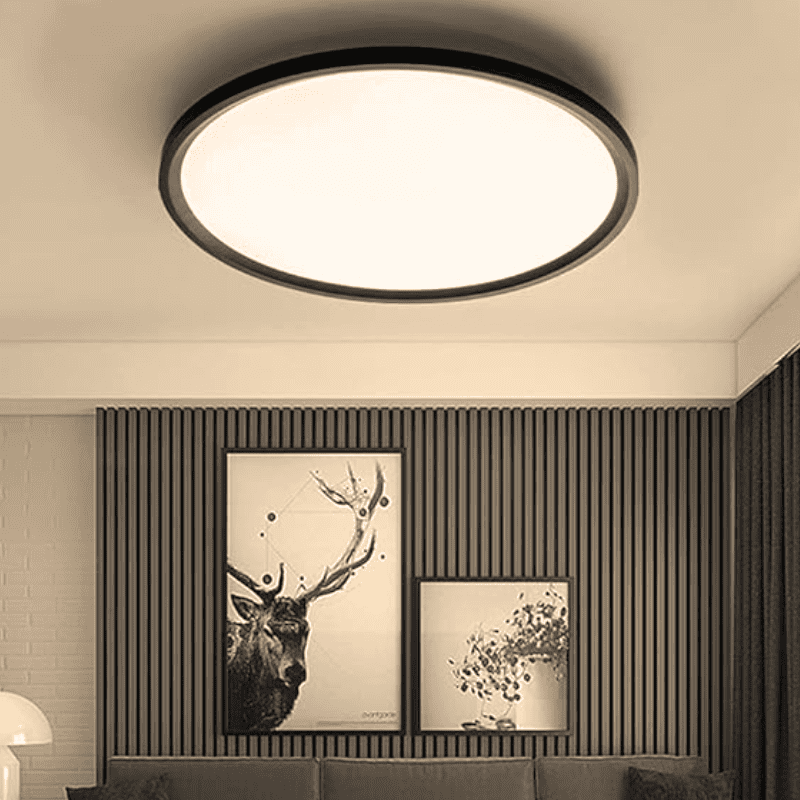 Panel Led Negro Sob. Redondo. Slim 48w+48w 500mm 3000-4000-6500k - Imagen 2