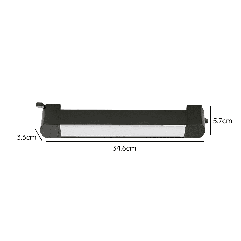 Foco Riel Monofasico Negro Empavonado Movil 20w 220v 3000k Cygnus - Imagen 3
