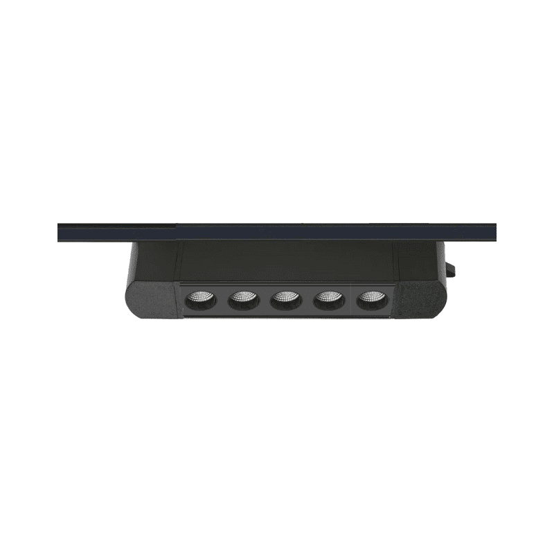 Foco Riel Monofasico Negro 24° Movil 10w 220v 4000k Cygnus