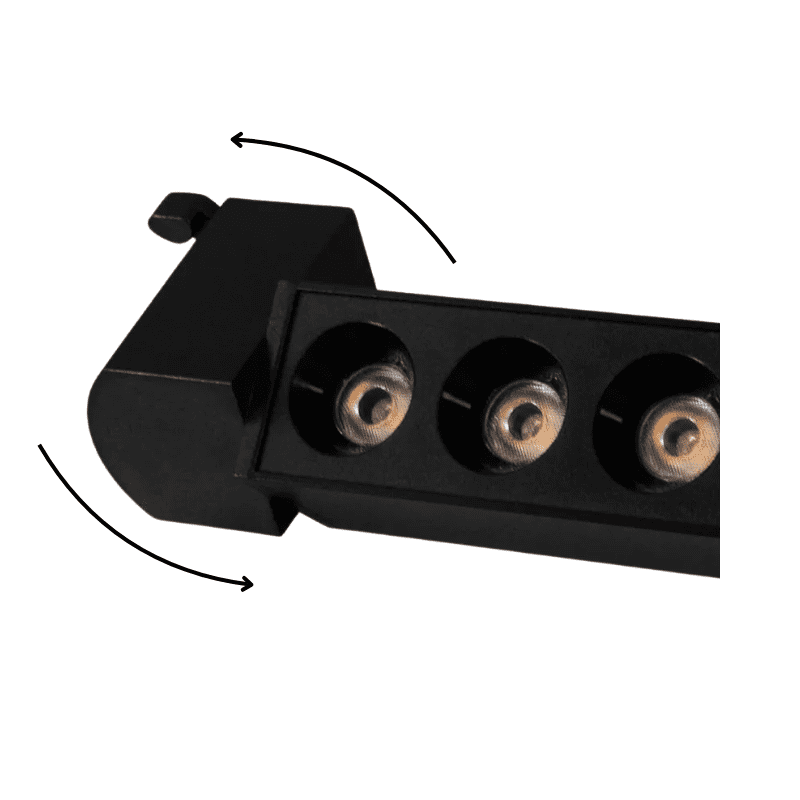 Foco Riel Monofasico Negro 24° Movil 20w 220v 3000k Cygnus - Imagen 4