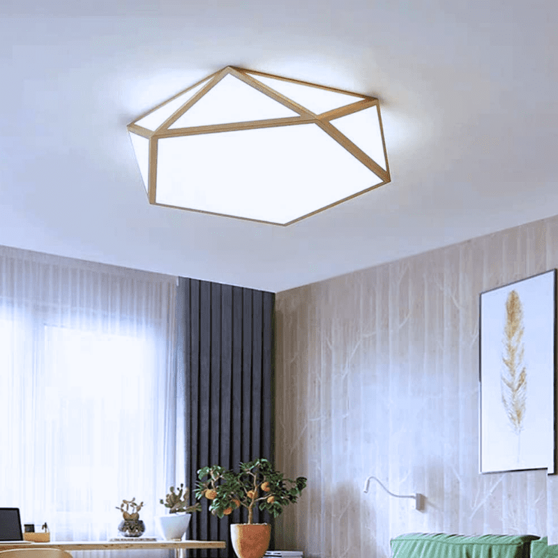 Lampara Pentagono 36w 300mm Saiph Mdf Clara 3000-4000-6000k C/Control - Imagen 3