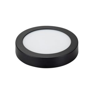 Panel Sobrepuesto Pro Negro Redondo 24w Frio 6000k