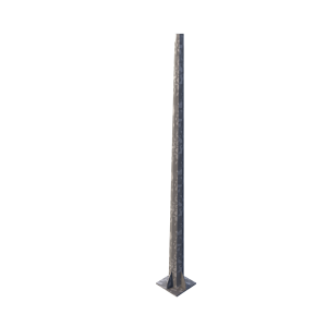 Poste octogonal cónico (facetado) 8 metros galvanizado