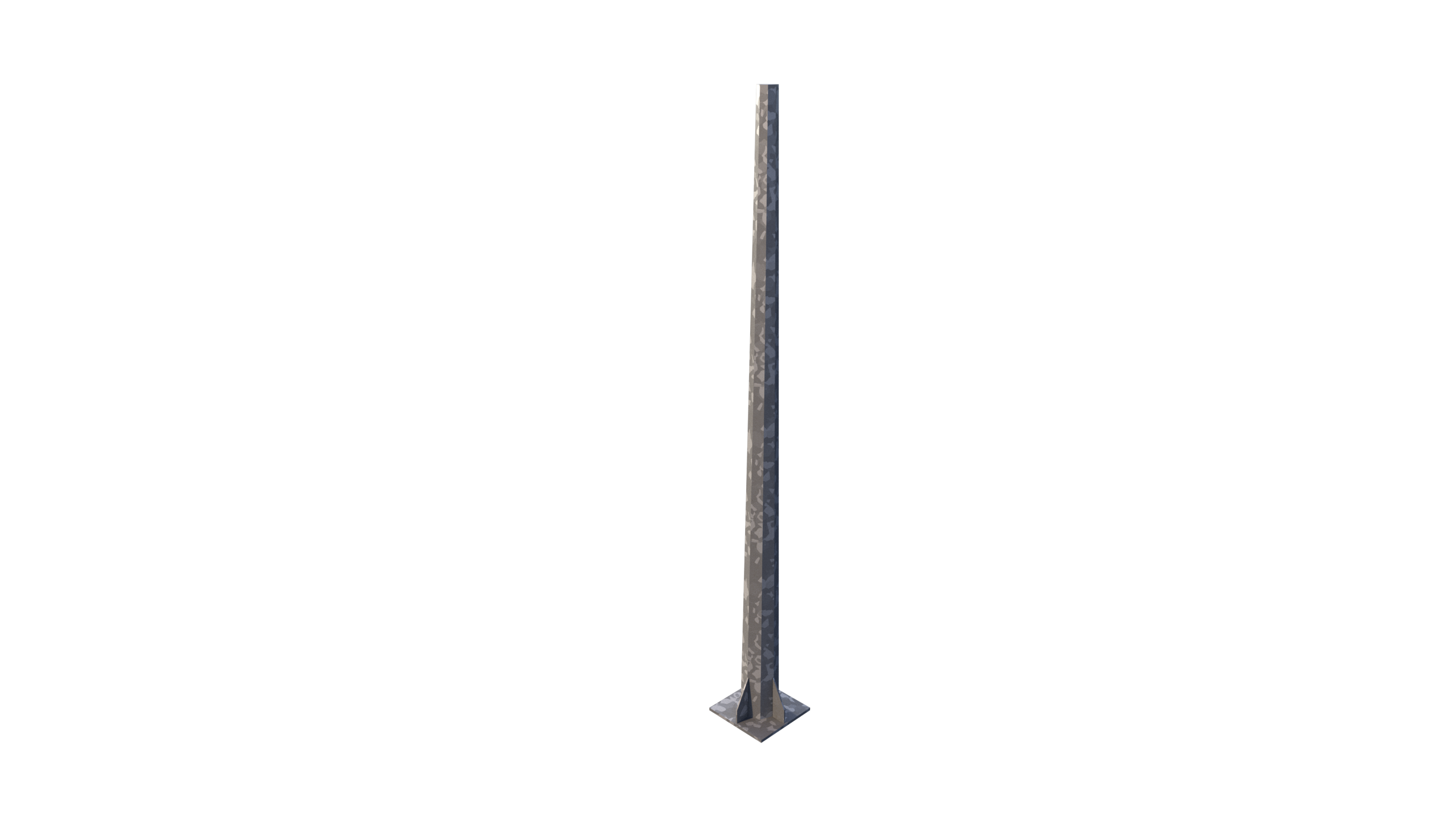 Poste octogonal cónico (facetado) 8 metros galvanizado